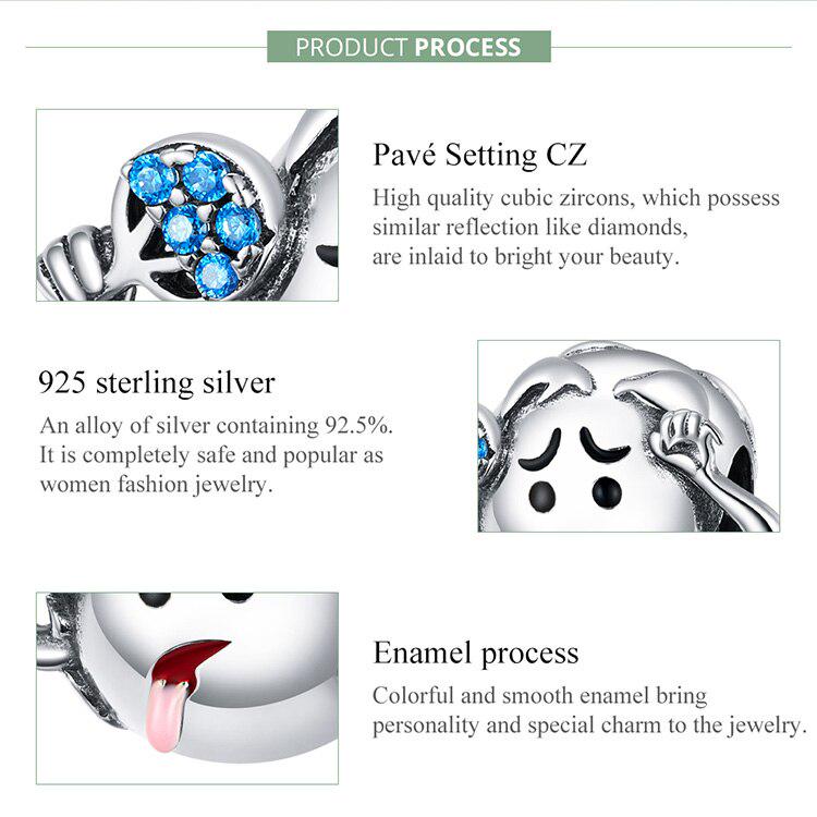 Contas de metal oxidado bamoer para mulheres, fabricação de joias, pingente de prata esterlina 925, adequado para pulseira de prata original