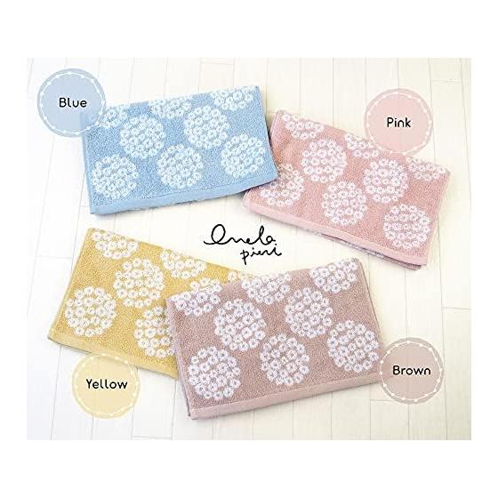 Kosugizen Onnela kleines Gesichtstuch, süßer Schlingflor, Yippi Yippi, je 1 Stück in 4 Farben, 34 x 80 cm, Jacquard-Motiv im skandinavischen Stil, mittel