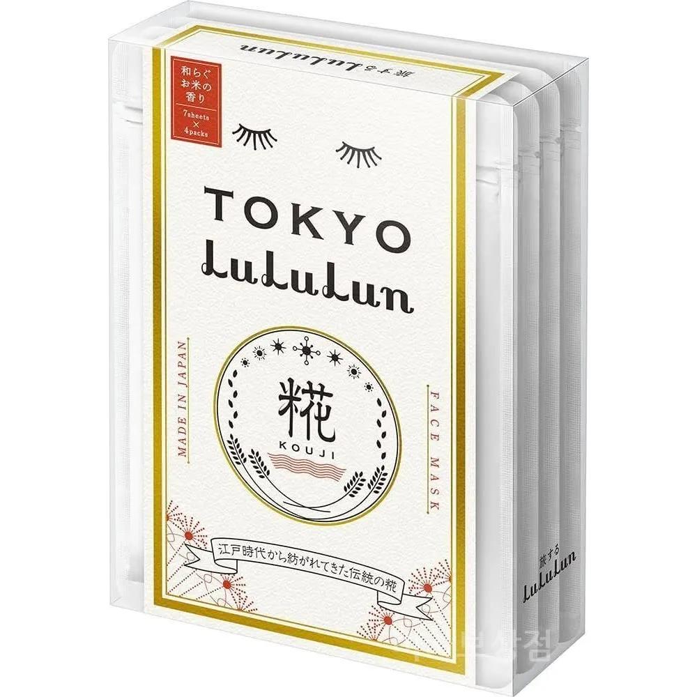 

Tokyo Lulurun Face Mask Pack Comfortable Rice Scent 7 Sheets per Pack (4 Packs)