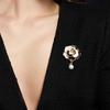 Imitation Fritillary Camellia Brooch High-End Female Luxury Temperament Pearl Brooch Niche Design Pin Suit Accessories