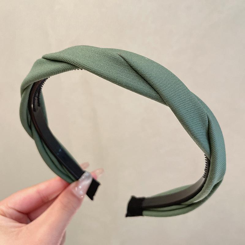 Solid Fabric Wrap Headband for Women Girls Sweet Elegant Headband Simple Hair Hoop Head Band Hair Ornament Fashion Accessories