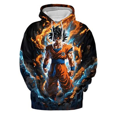 Unisex dětský a dospělý mikina s kapucí, podzimní zimní retro bavlněná teplá 3D potisk ležérní mikina