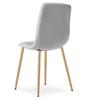 LIBRA chair - light gray fabric / wood color legs x 1