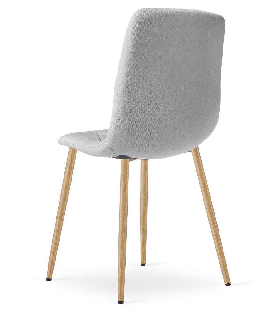 LIBRA chair - light gray fabric / wood color legs x 1