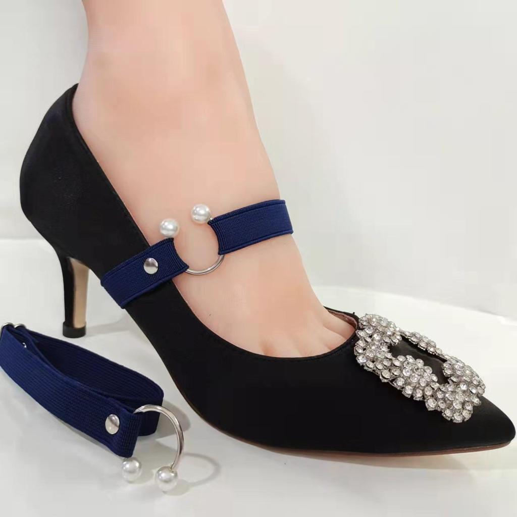 Lacets Ajustables à Boucle Perle Anti-Chute Élastiques pour Chaussures Surdimensionnées