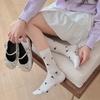 Sock Children's Summer Light Style Open Mesh Breathable Mid-calf Socks with Sweet Small Floral Patterns, Boneless Stockings