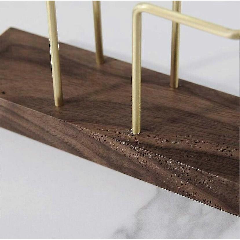 Classic Paper Towel Holder Paper Towel Holder Toothpick Holder Walnut Solid Wood Napkin Holder Creative Simple Towel Rack Hotel B&b Cafe - DD