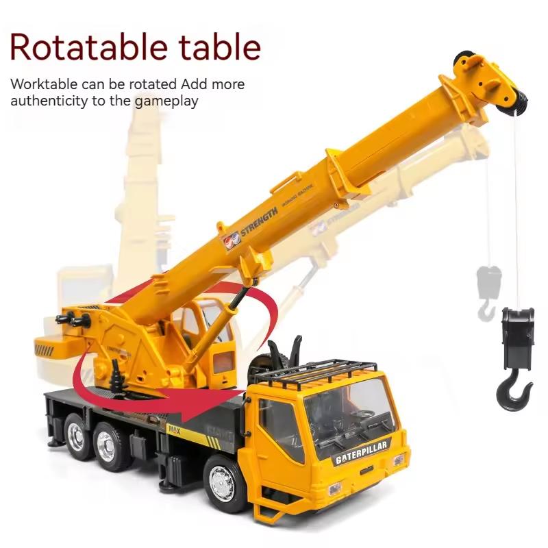 1:24 Remote Control Truck Crane Toys 2.4G RC Lift Simulation Engineering Crane Eletric Model Children's Toy Model RC Car Gift