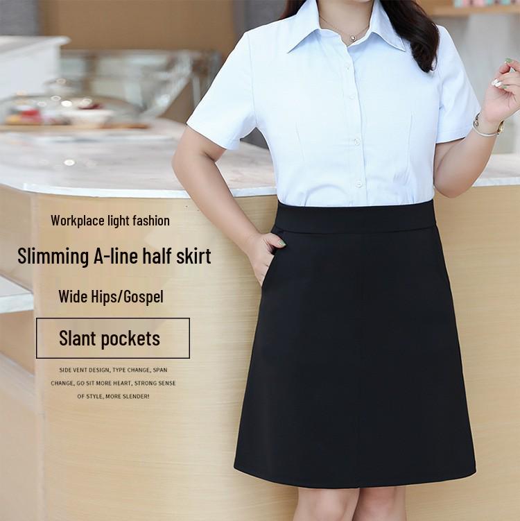 

Mid-Length A-Line Pencil Skirt for Women – Versatile, Hip-Hugging, Plus Size Available 2XL
