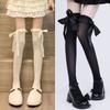 Sweet Girl Pure Desire Style Lace High Socks Bowknot Ribbon Long Knee Socks Stockings