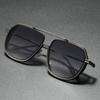 Non-polarized Fashion Sunglass Men Vintage Sunscreen Oversized Sunglasses Women Trendy Metal Glasses