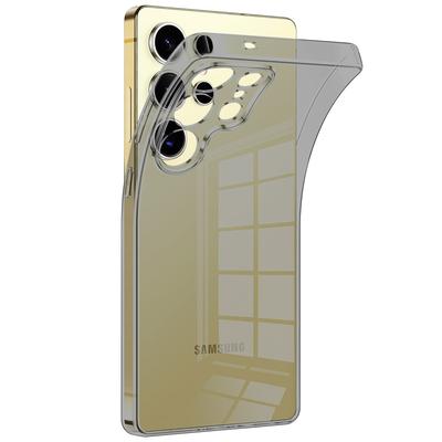 Luxury Transparent Black Silicone Soft Case For Samsung Galaxy S25 S24 S23 S21 FE S22 Ultra Plus Ultra Thin Clear Back Cover S25