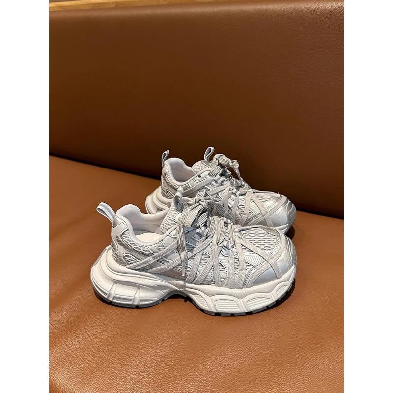 Zapatos de mujer con suela gruesa, nuevos, de malla transpirable, informales, deportivos y con aumento de altura.