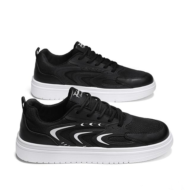 

Мужские дизайнерские кеды на толстой подошве для скейтбординга, летние мужские новые уличные спортивные туфли, нескользящие, износостойкие, увеличивающие рост 40 чёрный