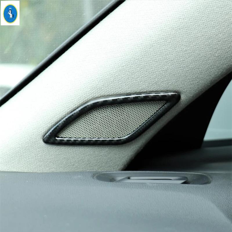 Window Lift Button / A-Pillar Air Outlet / Headlight Switch Cover Trim For Volvo XC40 2018 - 2025 Accessories Carbon Fiber