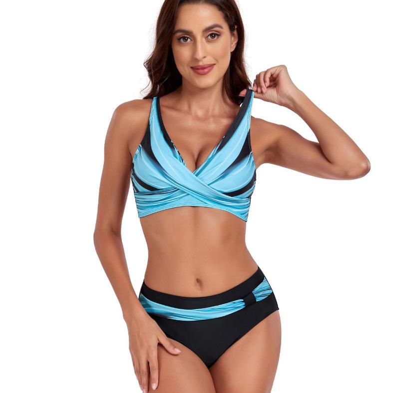 2022 Evropský a americký svěží styl Dámské sexy bikiny Dvoudílné plavky