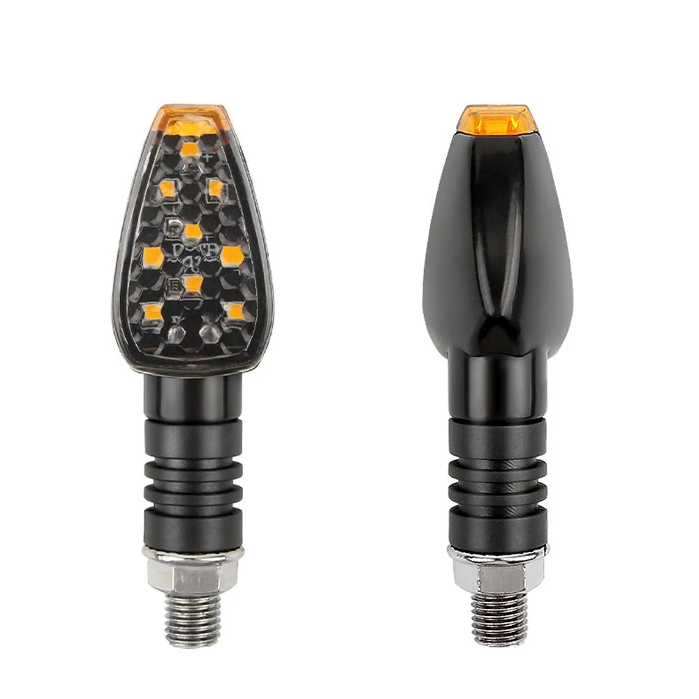 

2Pcs 9LED мотоциклетні вказівники повороту Індикатор Бликер Бічні ліхтарі Передні та задні мотоцикли для Kawasaki Yamaha Honda Suzuki