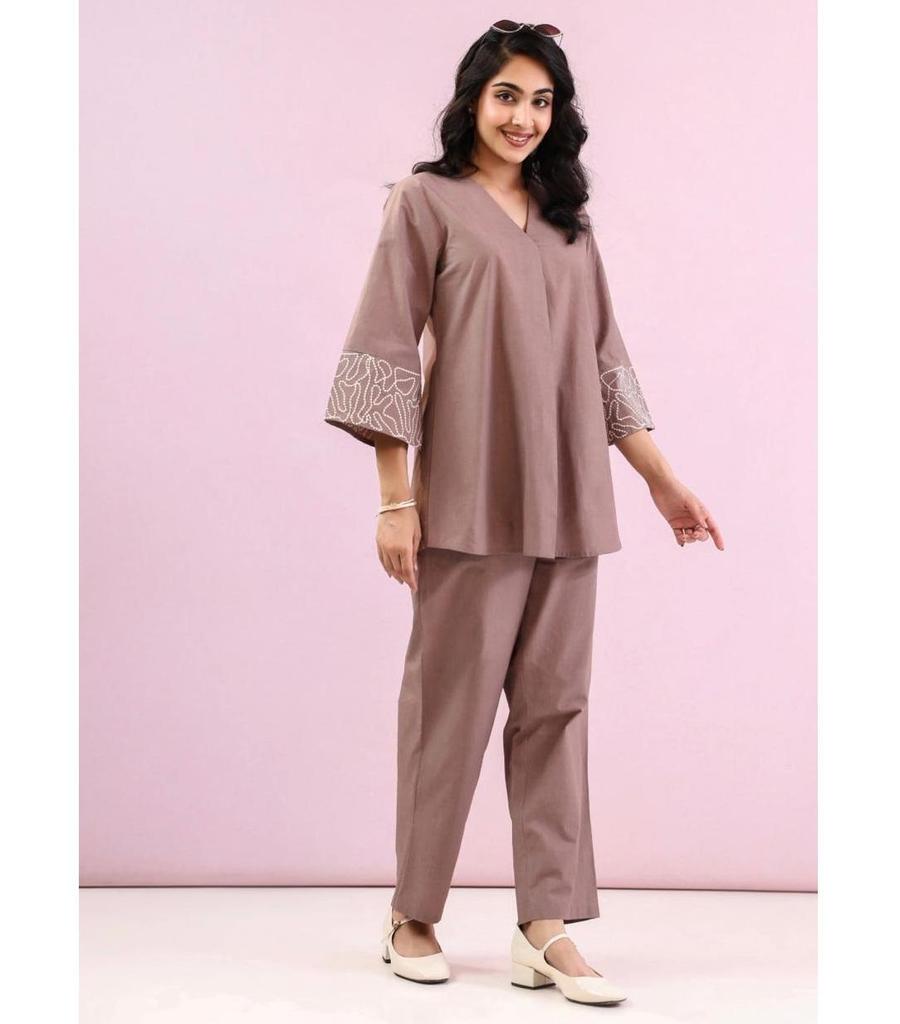 Bollywood Party Wear Pure Cotton Kurta Pant Cord Set Indian Women Designer Top Tunic Kurti