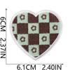 Grid Love Shape Embroidery Cloth Sticker Repair Subsidy Ironing Clothes Hole Patch Bag Shoes And Hats Cute Decorative Sticker