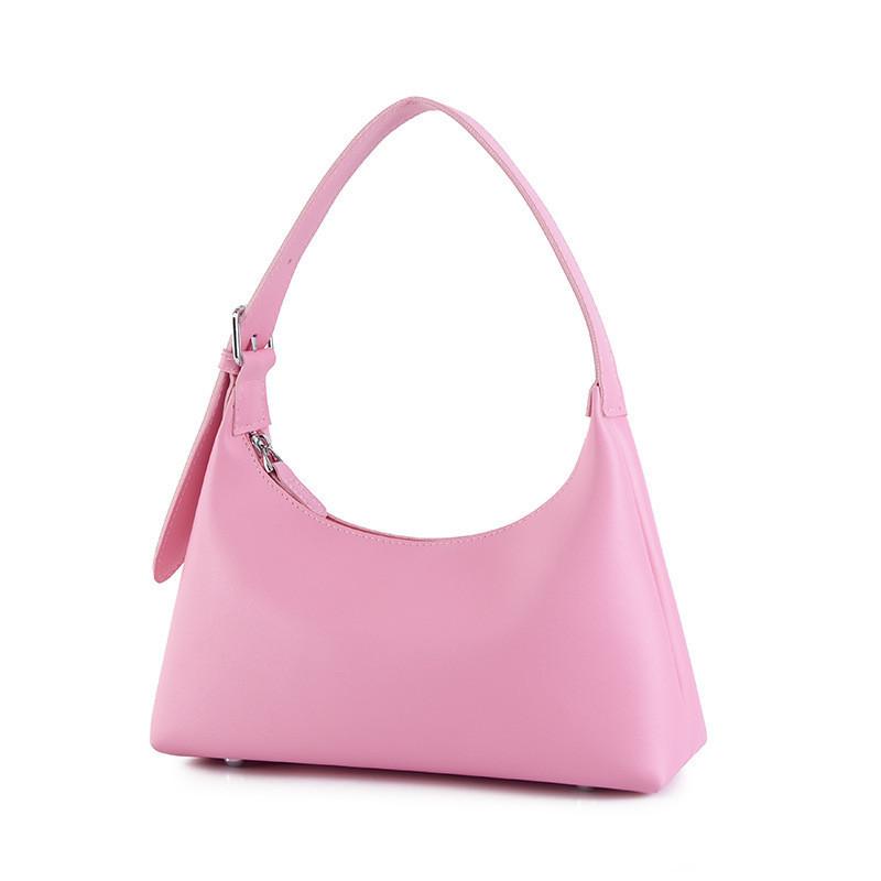 IELGY Women's Solid-color Underarm Bag, One-shoulder Handbag with Dumplings