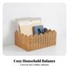 Woven Storage Basket with Rim Decorative Box Practical