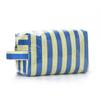 Waterproof Striped Toiletry Bag Large Capacity Pink Travel Cosmetic Storage Bag Simple Portable PVC Makeup Organizer Beach