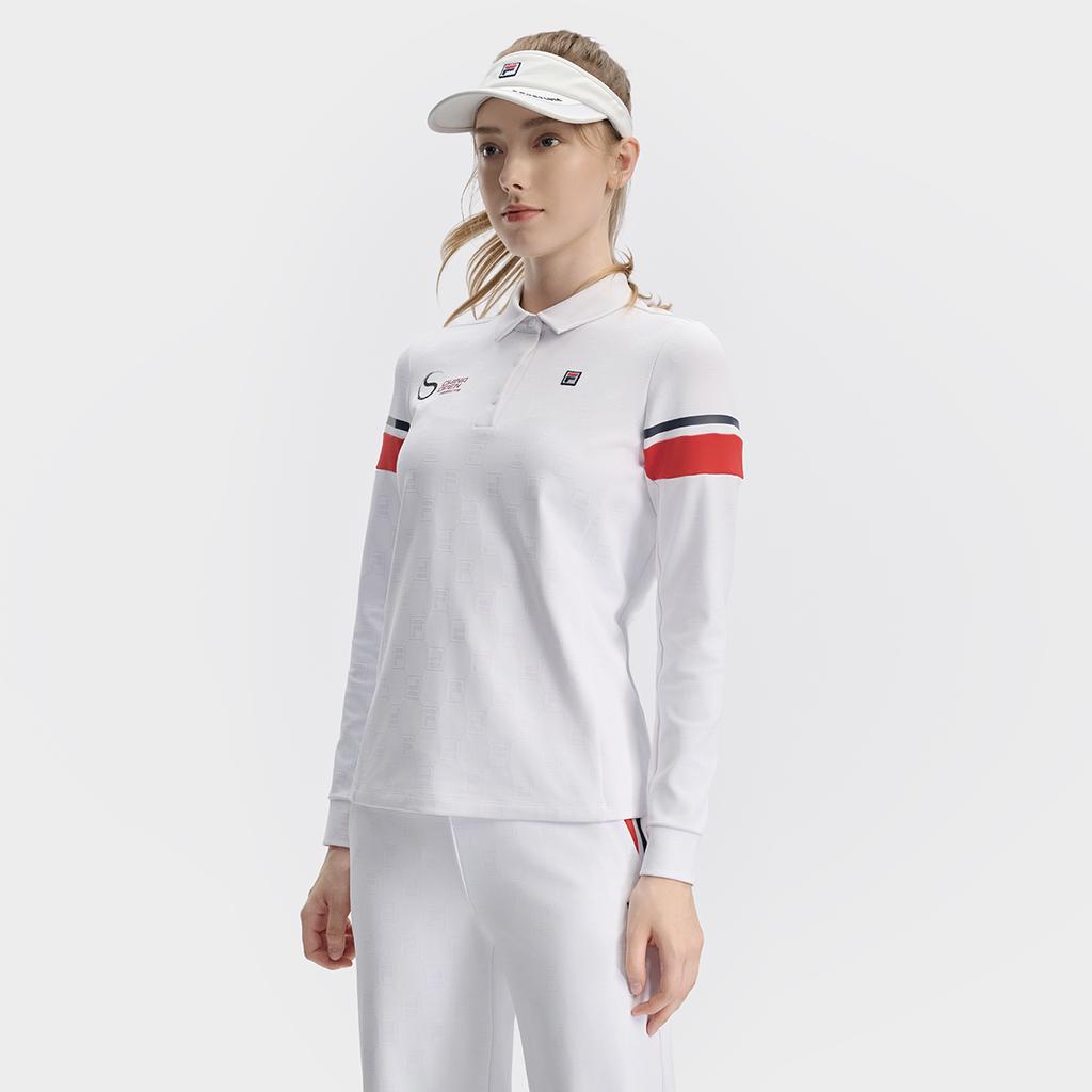 New FILA Polo Shirt Women's Jade White A11W443212FWT
