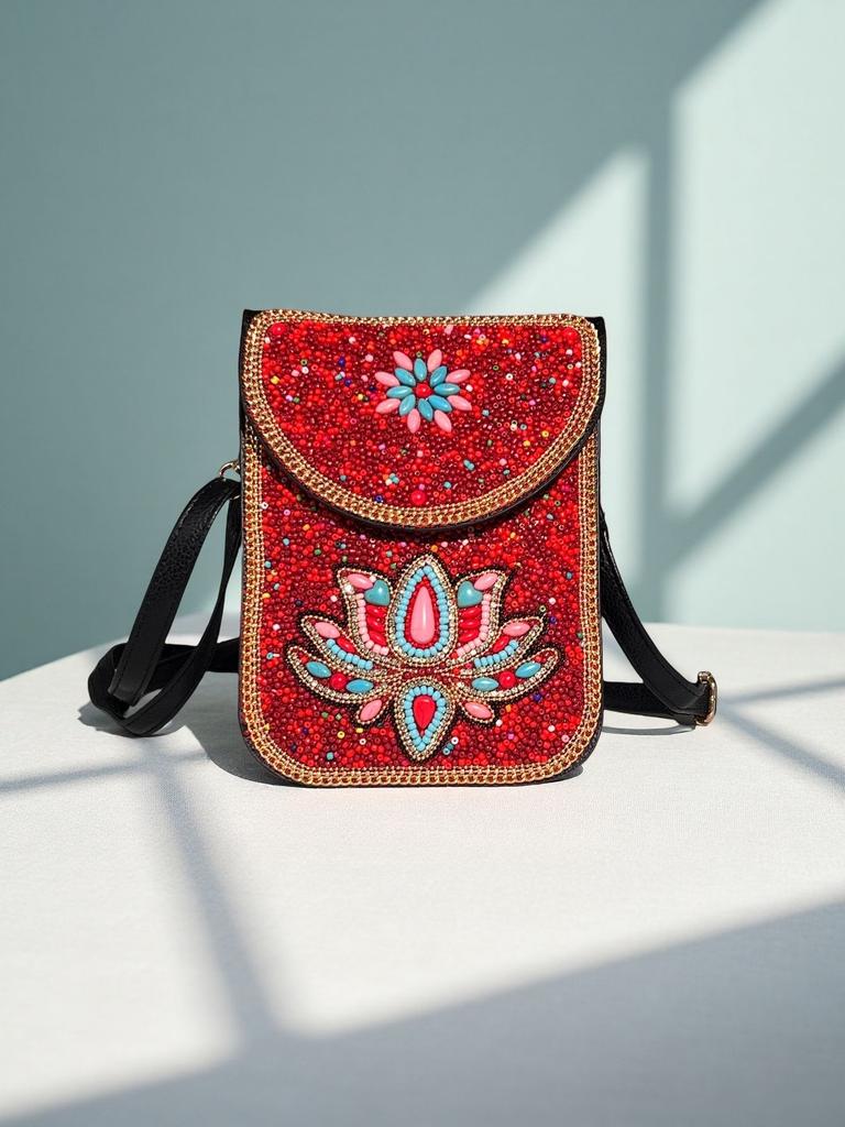 Boho Vintage Veske - Flerroms premium tekstur myk moteriktig allsidig håndlaget dusk risperler