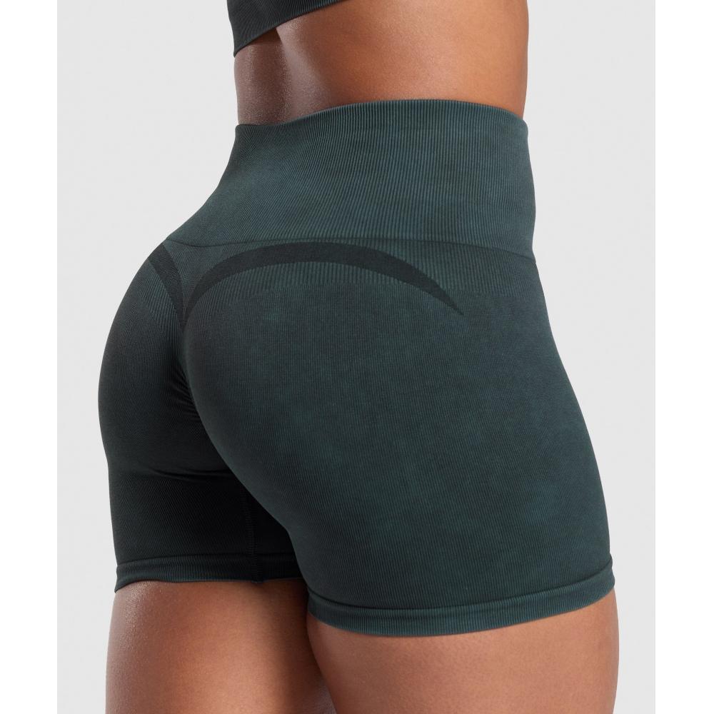 Gymshark Gains Seamless Washed Shorts Black B2c3m Bb2j