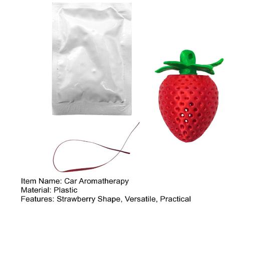 Strawberry Car Air Freshener Cute Hanging Diffuser with Cologne Scent Adjustable Vent Clip for Car Closet