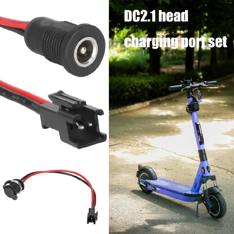 Electric Scooter DC5.5x2.1mm Power Socket High Current Female Power Adapter With Cable Scooter Accessories