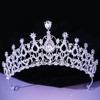 DIEZI Baroque Vintage Princess Queen Bridal Crown Headwear Crystal Tiara For Women Wedding Crown Hair Dress Accessories Zircon