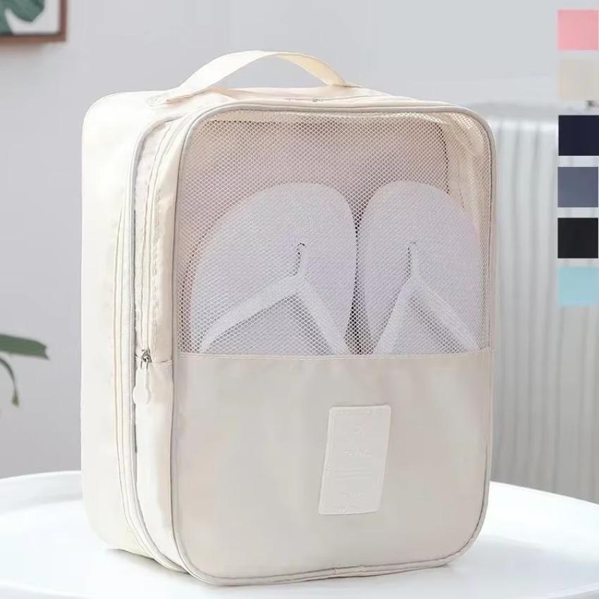1 Pcs Travel Waterproof Organizer Pouch Shoe Organizer Accessories Household Dustproof Oxford Portable Folding Shoes Storage Bag