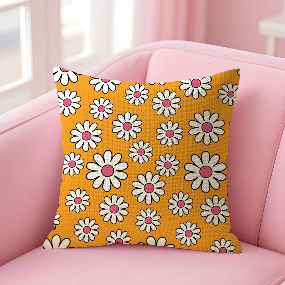 

Retro Floral INS Cushion Cover Natural Linen Pillow Case DoubleSided Print Decorative Sofa Pillowcase Home Decor Gift 30x30cm