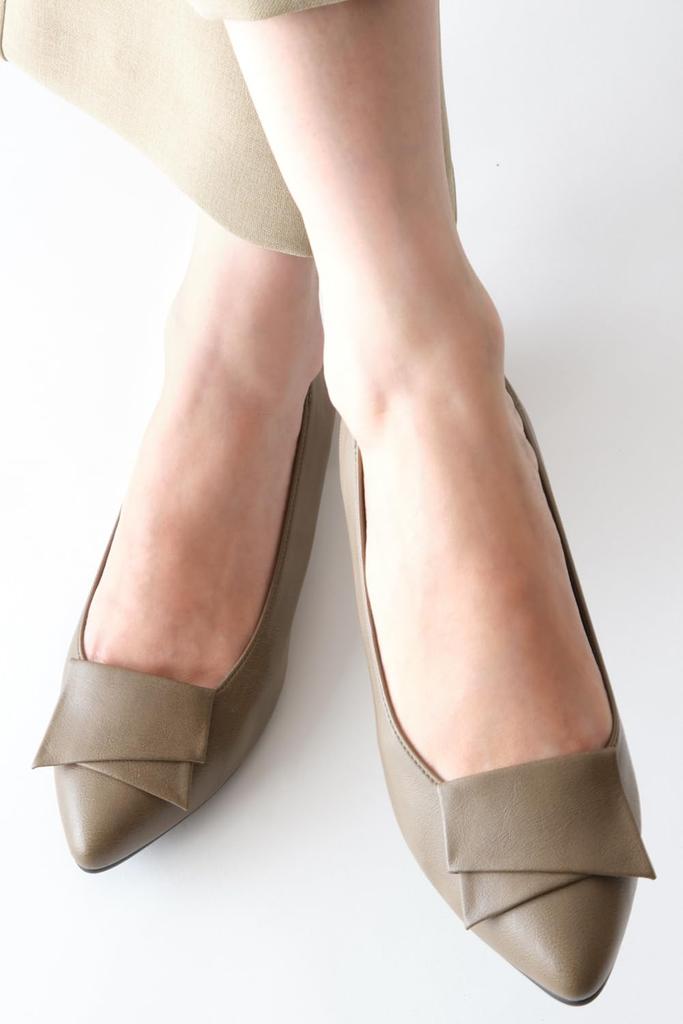 VIRINA Pointed 1cm Size Made In Suitable for All Memory Maternity Women's Flats, Heel, 2E, Beige, 23cm, Japan, Weather, Commuting, Casual, Foam,