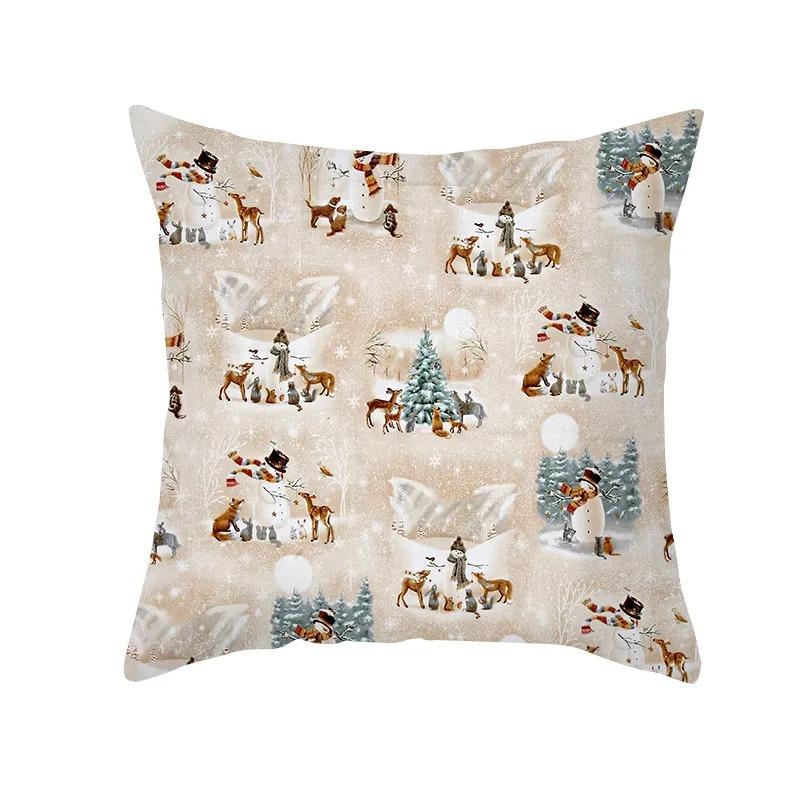 Elk Print Pillowcase Car Ornaments Office Living Room Home Pillowcase