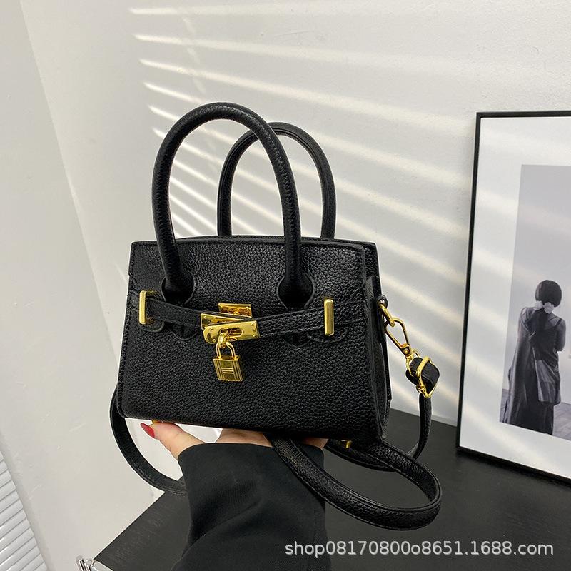 

Autumn and winter lychee pattern platinum bag high-end texture handbag fashionable versatile shoulder messenger bag