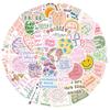 50 Inspirational Sentences Danish Pink Stickers Decorate Suitcase Notebook Waterproof Guitar Not To Be Repeated