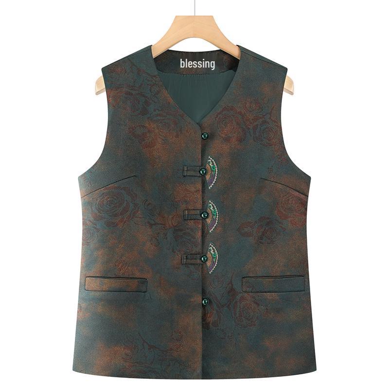 

Women s Autumn Vests: Lightweight Cardigans for Middle-Aged & Elderly, Grandma s Casual Wear, Mother s Outerwear. XL (recommended for 85-105 jin)
