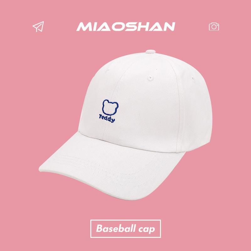 Embroidery Cute Bear Baseball Cap Korean Style Adjustable Cotton Sun Hat