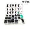 456pcs Car Vehicle Door Bumper Fenders Fasteners Push Pin Rivet Clips Screws Kit