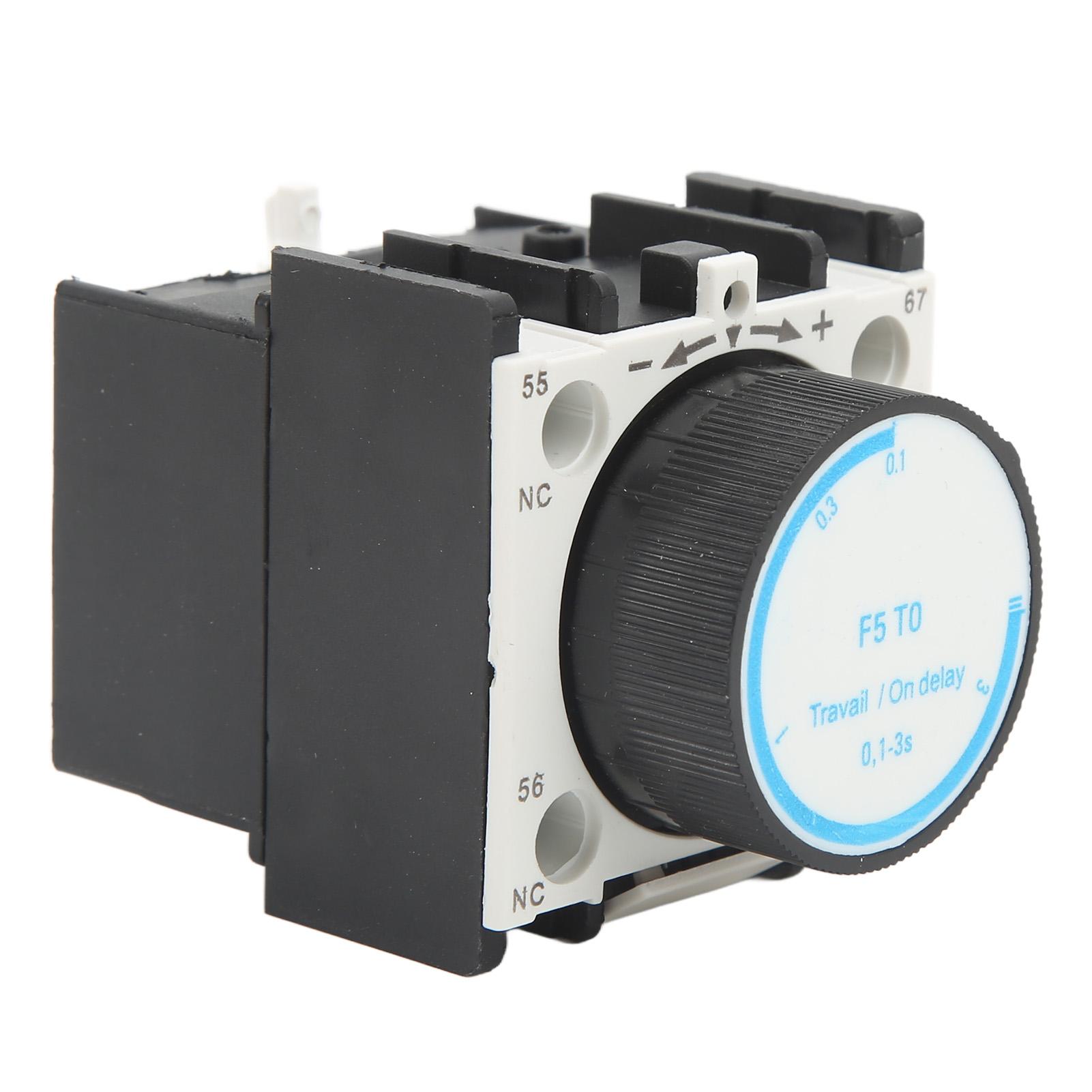 

Air Delay Contact 1NO 1NC Time ON Relay Auxiliary Block Waterproof Dustproof ABS 0.1s~3s