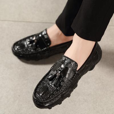 Fashion Spring New Tassel Casual Shoes Men Shoes Loafers Genuine Leather Business Shoes Comfortable Moccasin Adult Shoes Driving Shoes