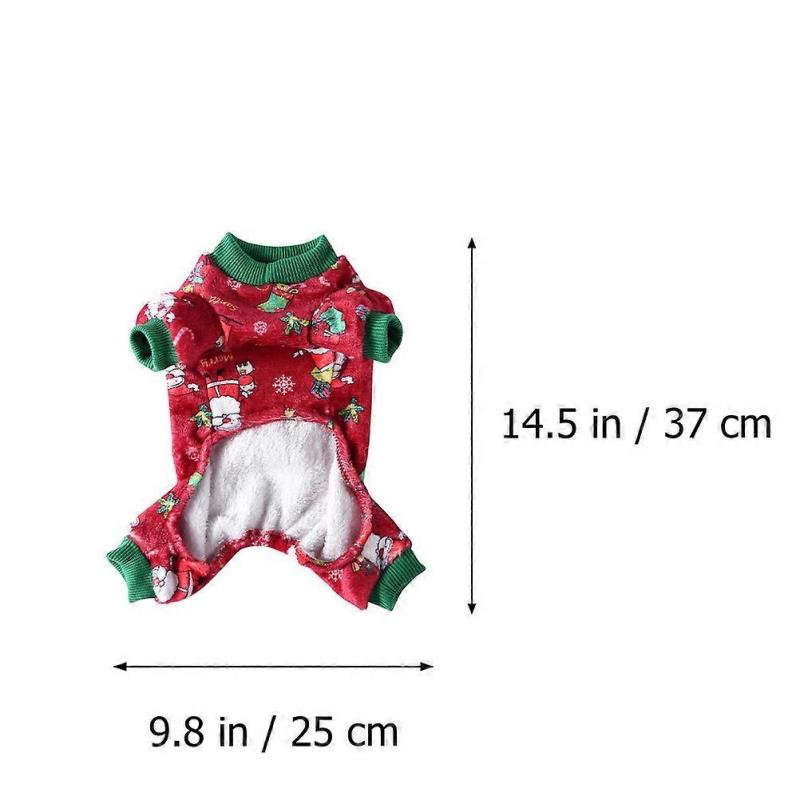 Christmas Pet Clothing Four-Legged Fleece Clothes for 3Pcs