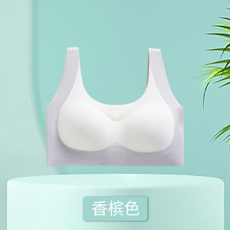 Women's Seamless Comfortable Underwear Without Steel Rims Small Breasts Can Be Gathered and Closed Sub-breasts Anti-sagging Large Bra Vest Bra Women