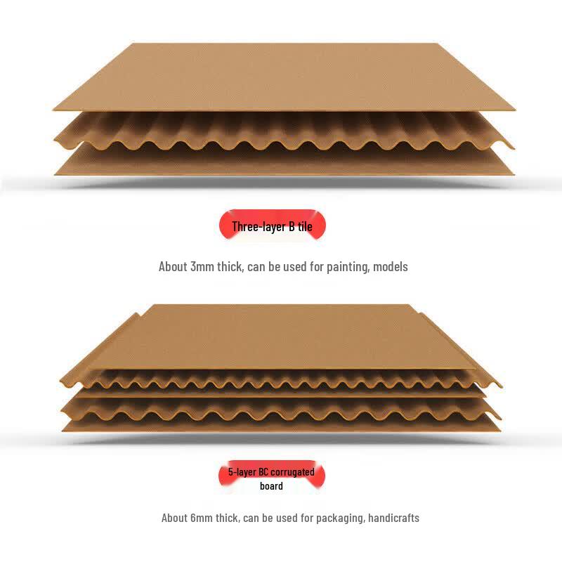 Corrugated Cardboard Sheets for DIY Crafts 30x30cm (10 Sheets)