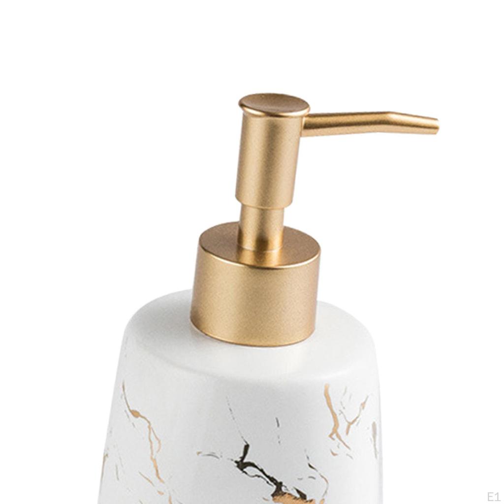 Ceramic Soap Dispenser Bath Lotion Pump Hand Shower Gel Marbling Shampoo Bathroom Kitchen 350ml