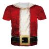 Funny Christmas T-Shirt for Men 3D Muscle Print Short Sleeve O-Neck Streetwear Male Oversized Casual Party Clothing