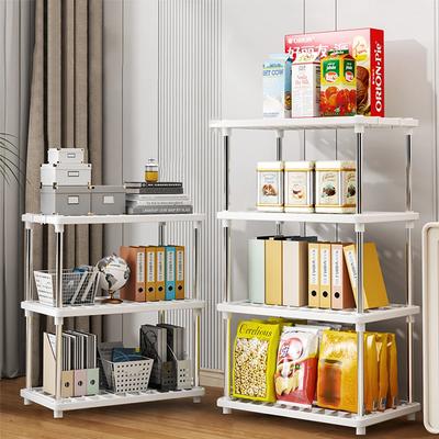 2/4 Poziomowy Stojak do Przechowywania Wielofunkcyjna Plastikowa Półka Stojąca na Podłodze Organizer na Przyprawy Szafka Kuchenna Półka do Przechowywania Prania Salonu
