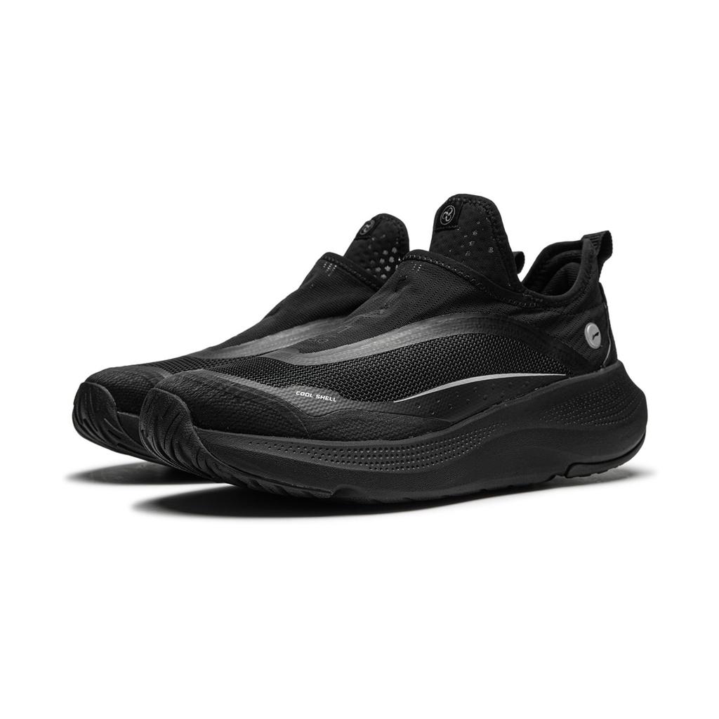 Li Ning SOFT GO Textile, Synthetic Leather Breathable Low Top Casual Shoes Men's Black AGLU105-1